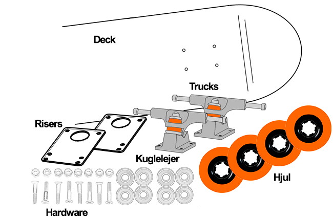 componenti skateboard