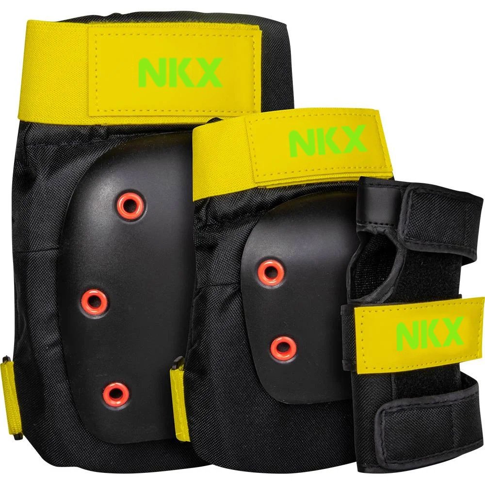 NKX 3-Pack Pro Protective Gear - Ginocchiere, Gomitiere e Polsiere