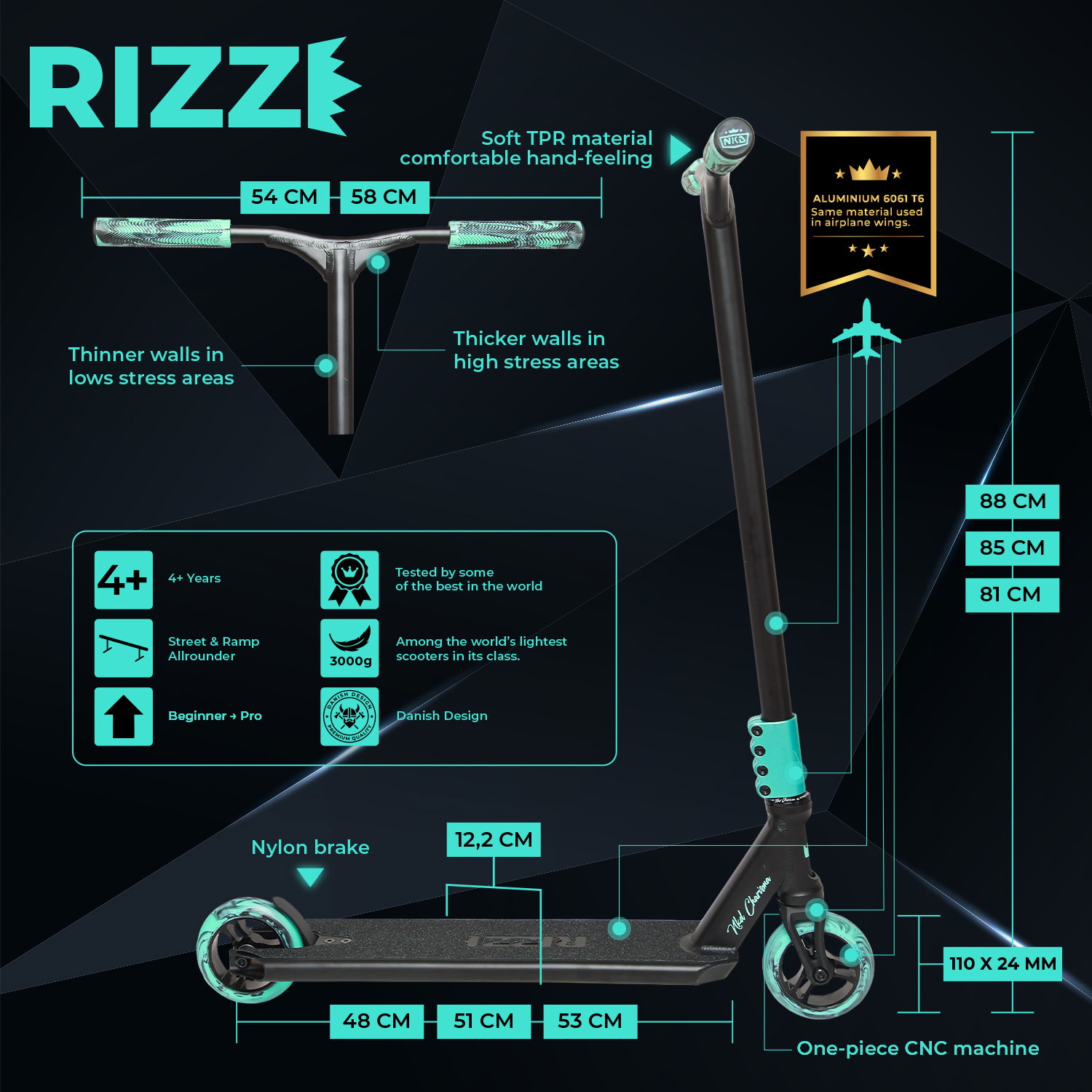 NKD RIZZ Stunt Scooter