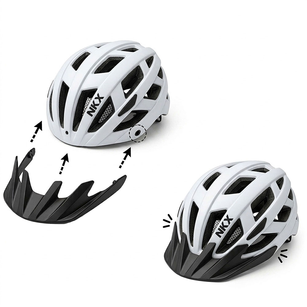 NKX City LED Casco da bici con luce incorporata