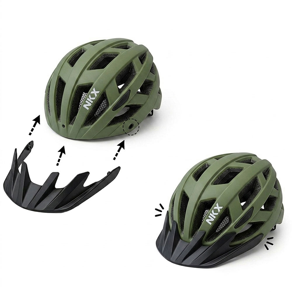 Casco da Bicicletta LED NKX City con luce integrata