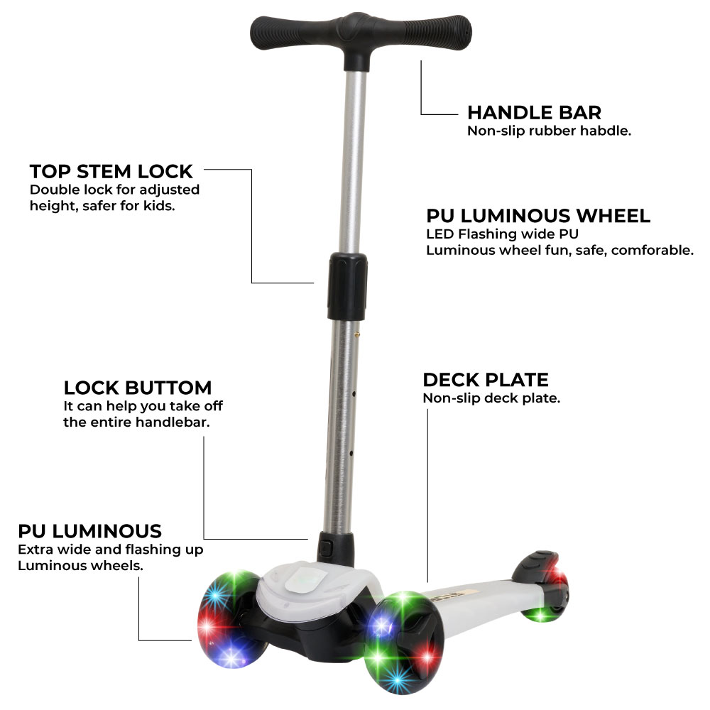 Story Mini Friends LED deluxe scooter a 3 ruote per bambini