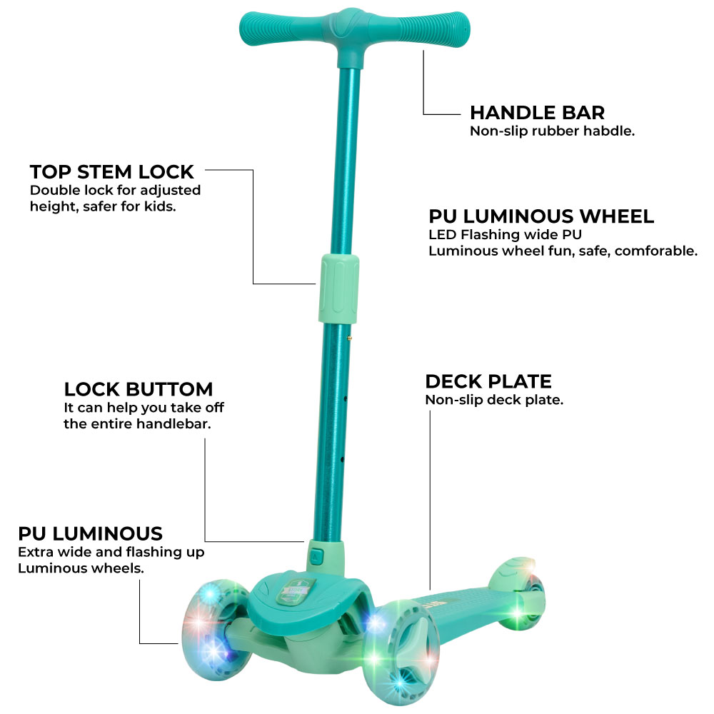 Story Mini Friends LED deluxe scooter a 3 ruote per bambini