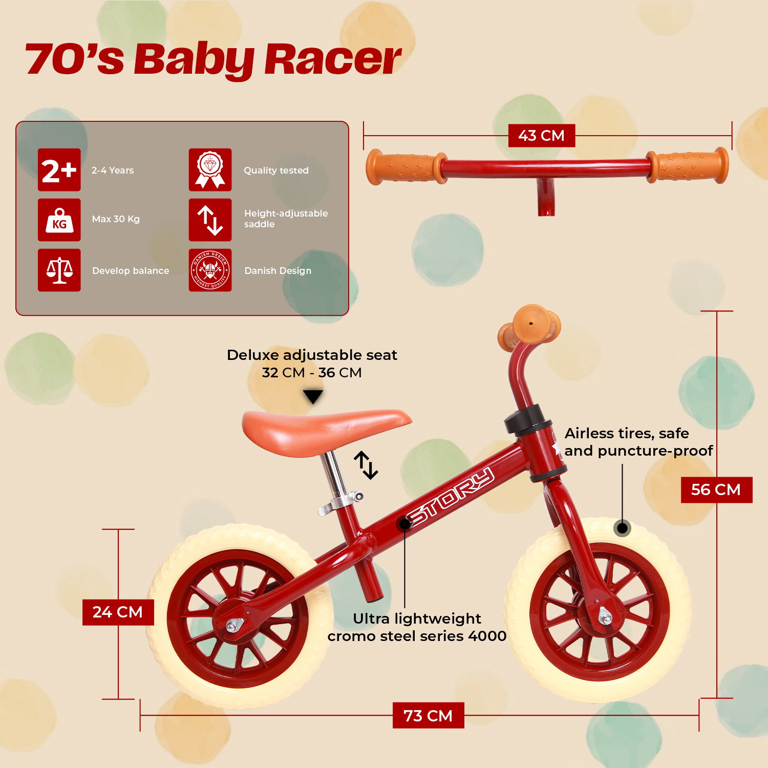 Bici a bilanciamento Baby Racer 70's