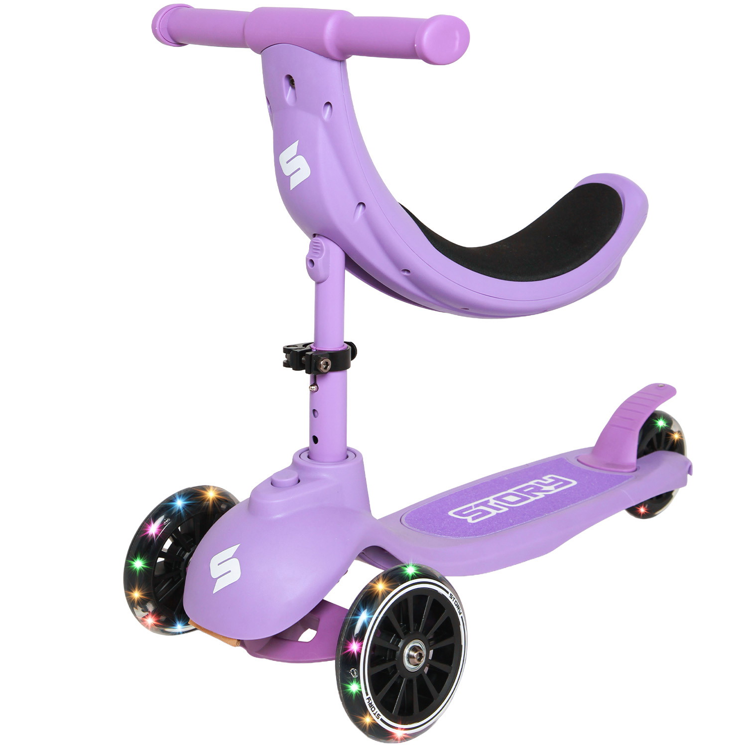 Story 4IN1 LED Kids scooter a 3 ruote