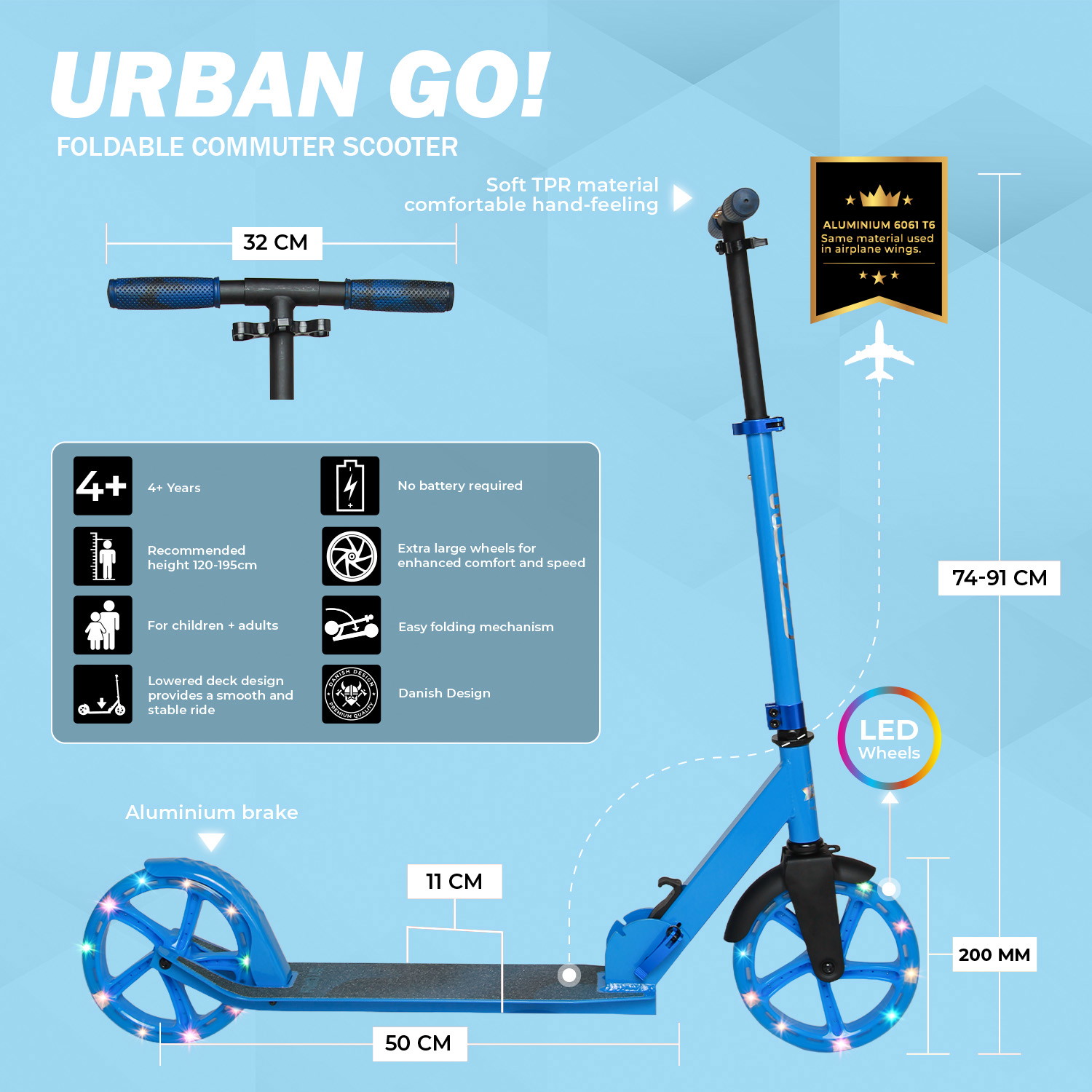 Story Urban GO! Scooter Commuter Pieghevole