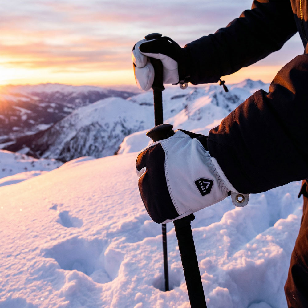 Annox Alpine Guanti da sci in pelle