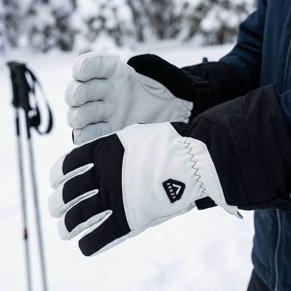 Annox Alpine Guanti da sci in pelle