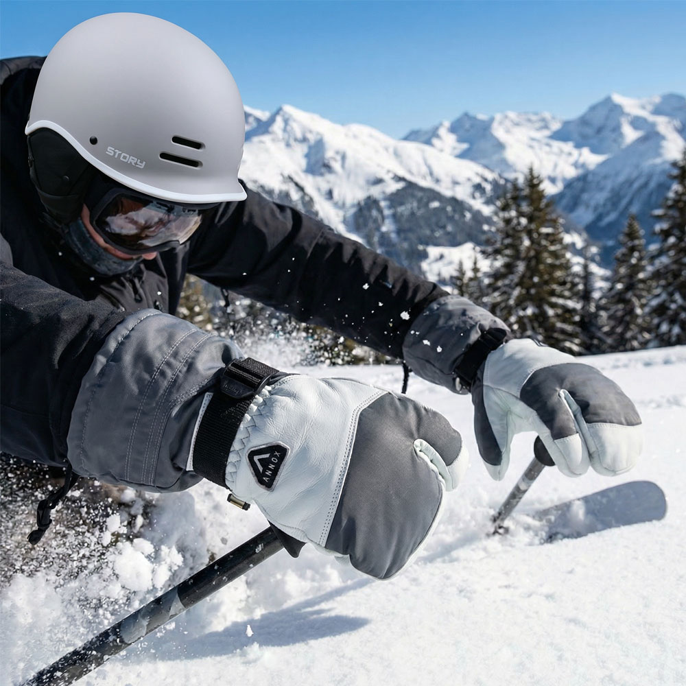 Annox Alpine Guanti da sci in pelle