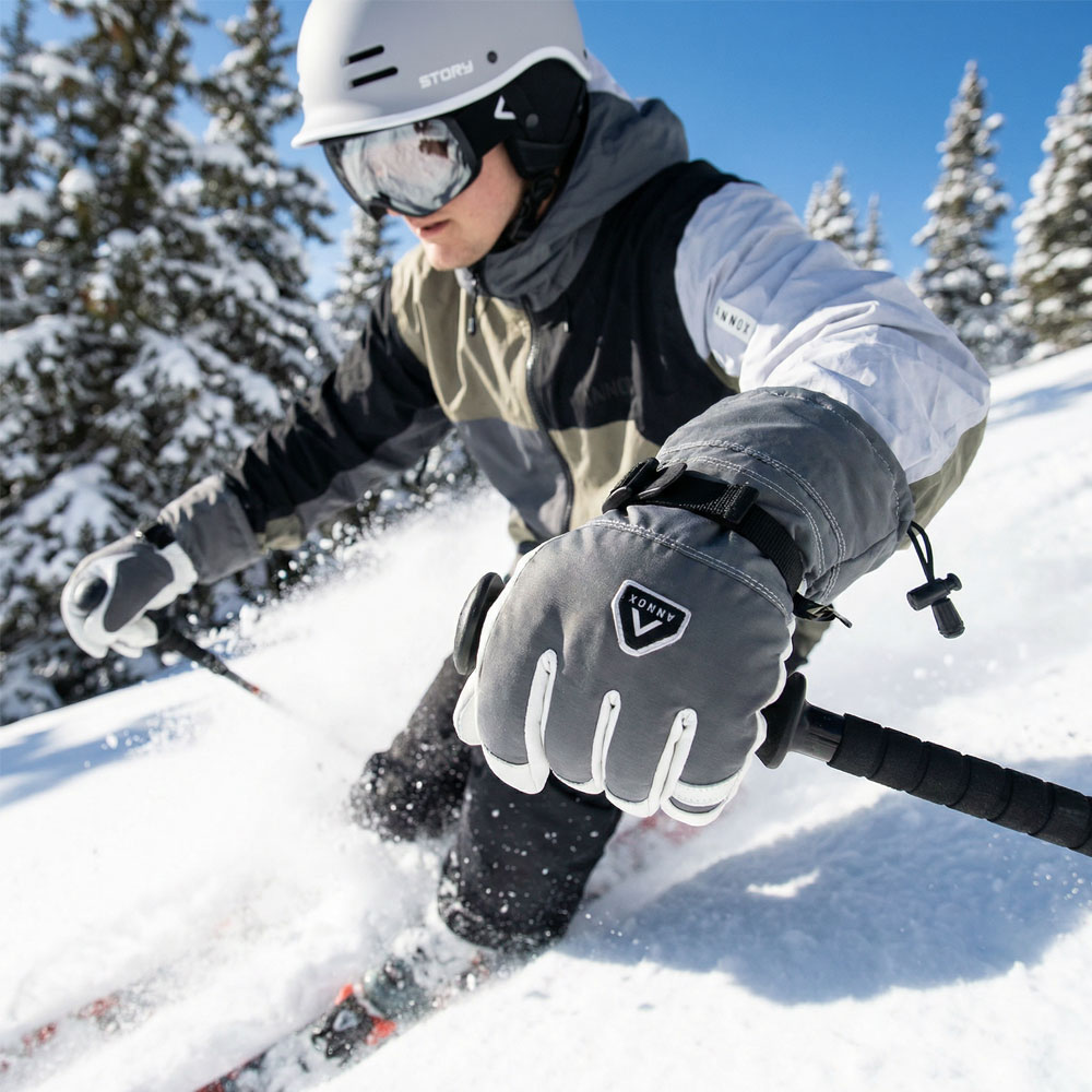 Annox Alpine Guanti da sci in pelle