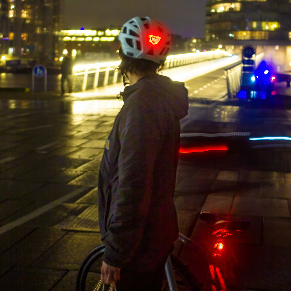NKX City LED Casco da bici con luce incorporata