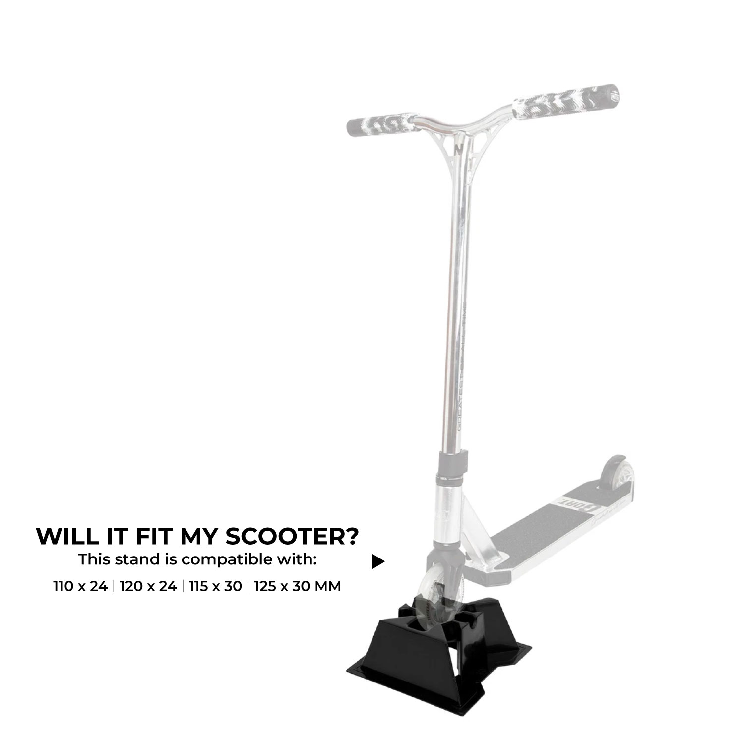 Supporto per Scooter NKD Pro – Supporto stabile per ruote da 110–125 mm, larghezza 24/30 mm