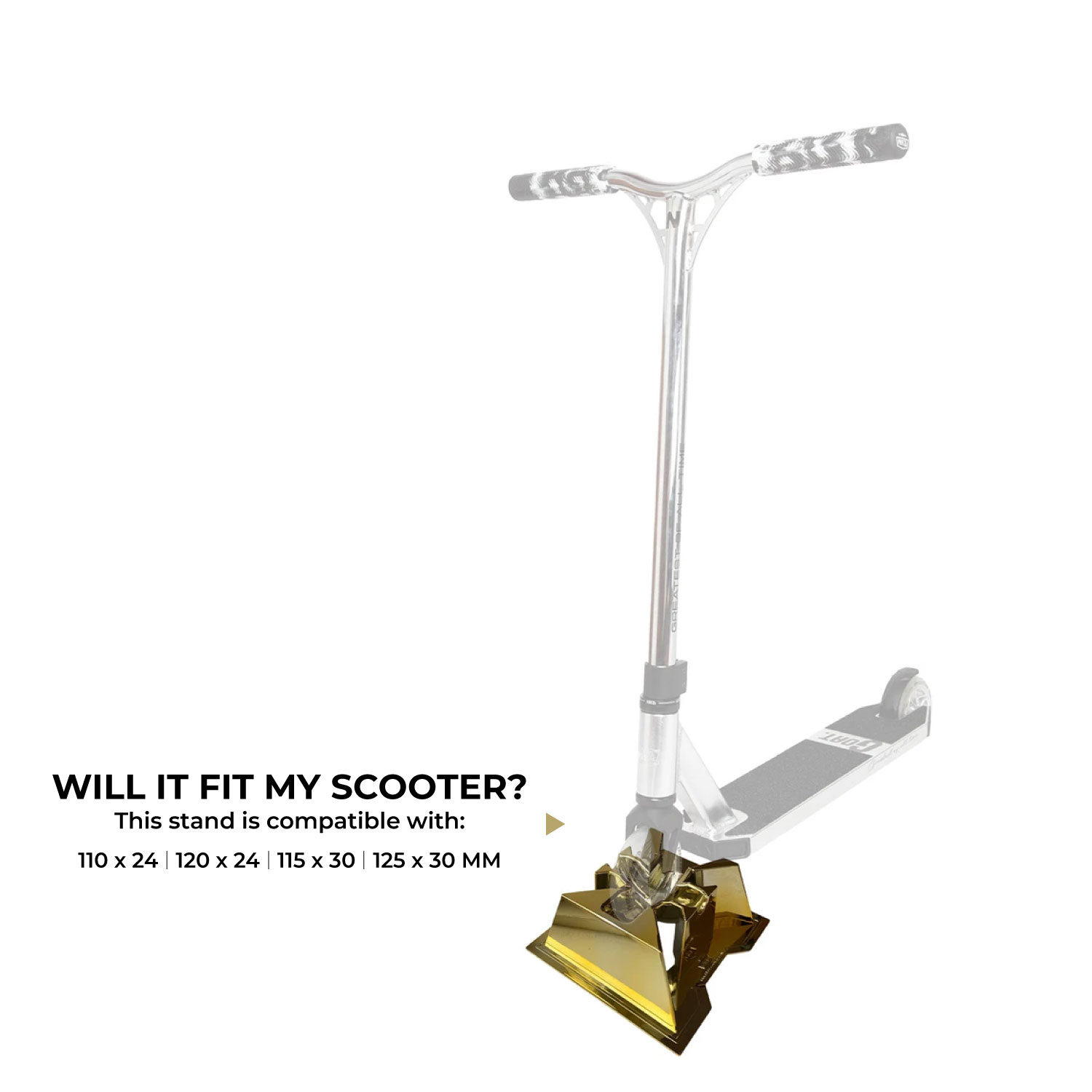 Supporto per Scooter NKD Pro – Supporto stabile per ruote da 110–125 mm, larghezza 24/30 mm