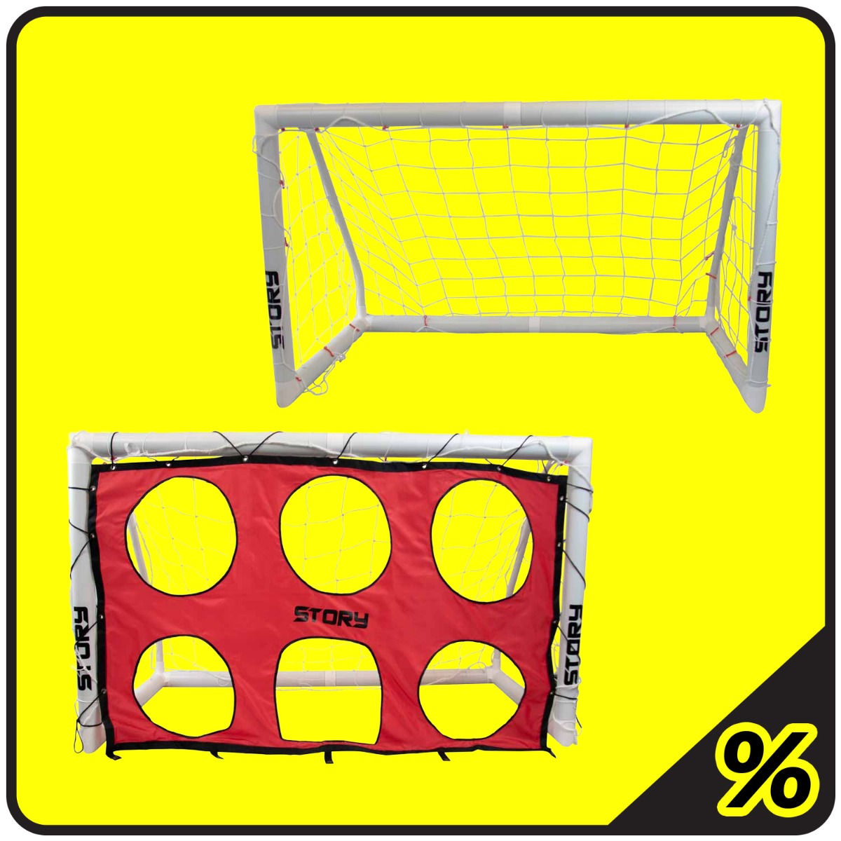 Story Porta da Calcio e Set di Allenamento di Precisione