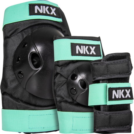 NKX Kids 3-Pack Pro Protective Gear - Ginocchiere, Gomitiere e Protezioni per Polsi