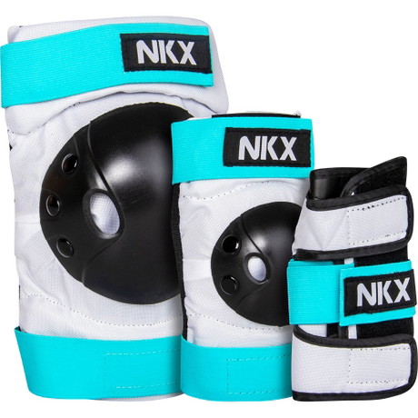NKX Kids 3-Pack Pro Protective Gear - Ginocchiere, Gomitiere e Protezioni per Polsi