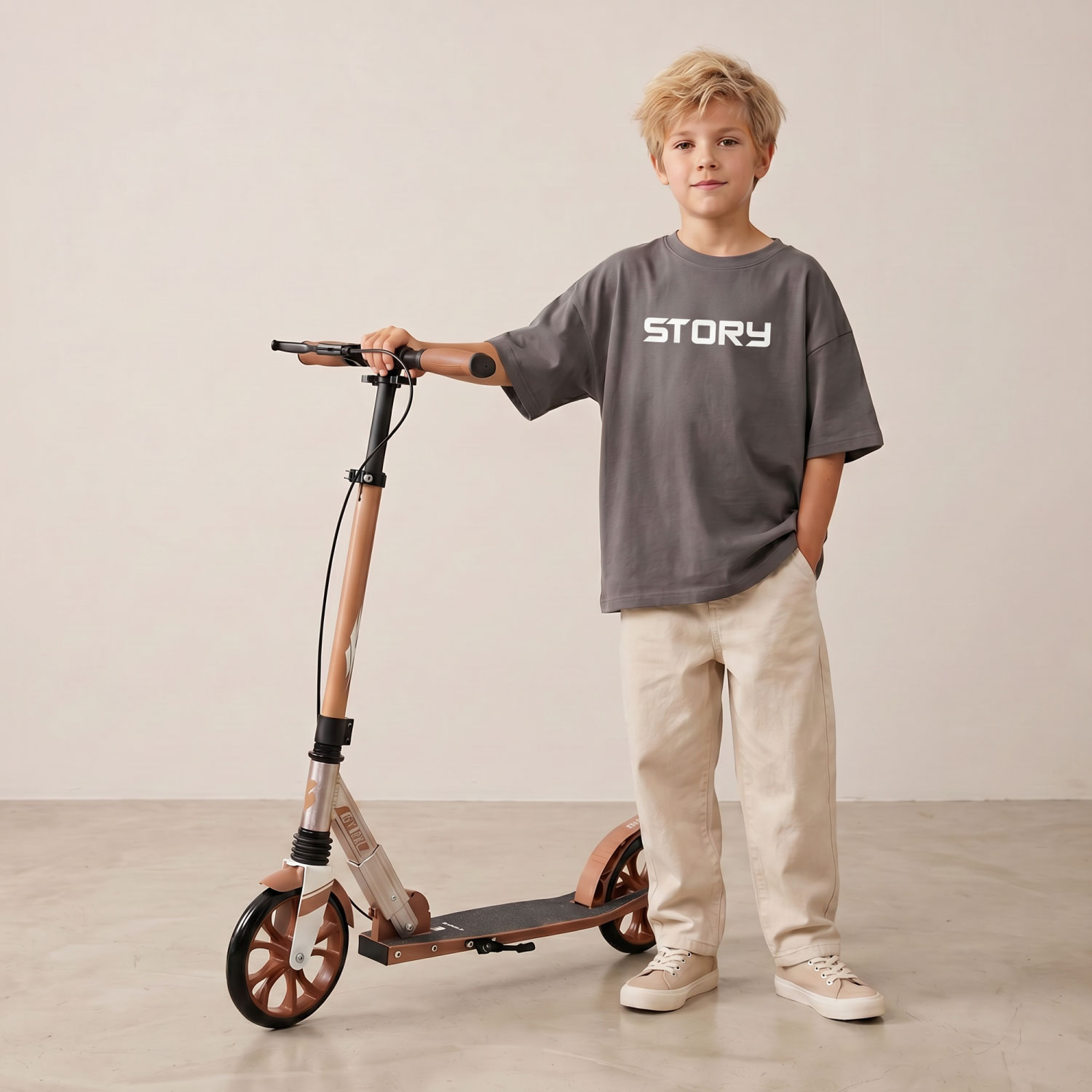 Story GlideX Elite Scooters Commuter Pieghevole – sospensione e freno a mano