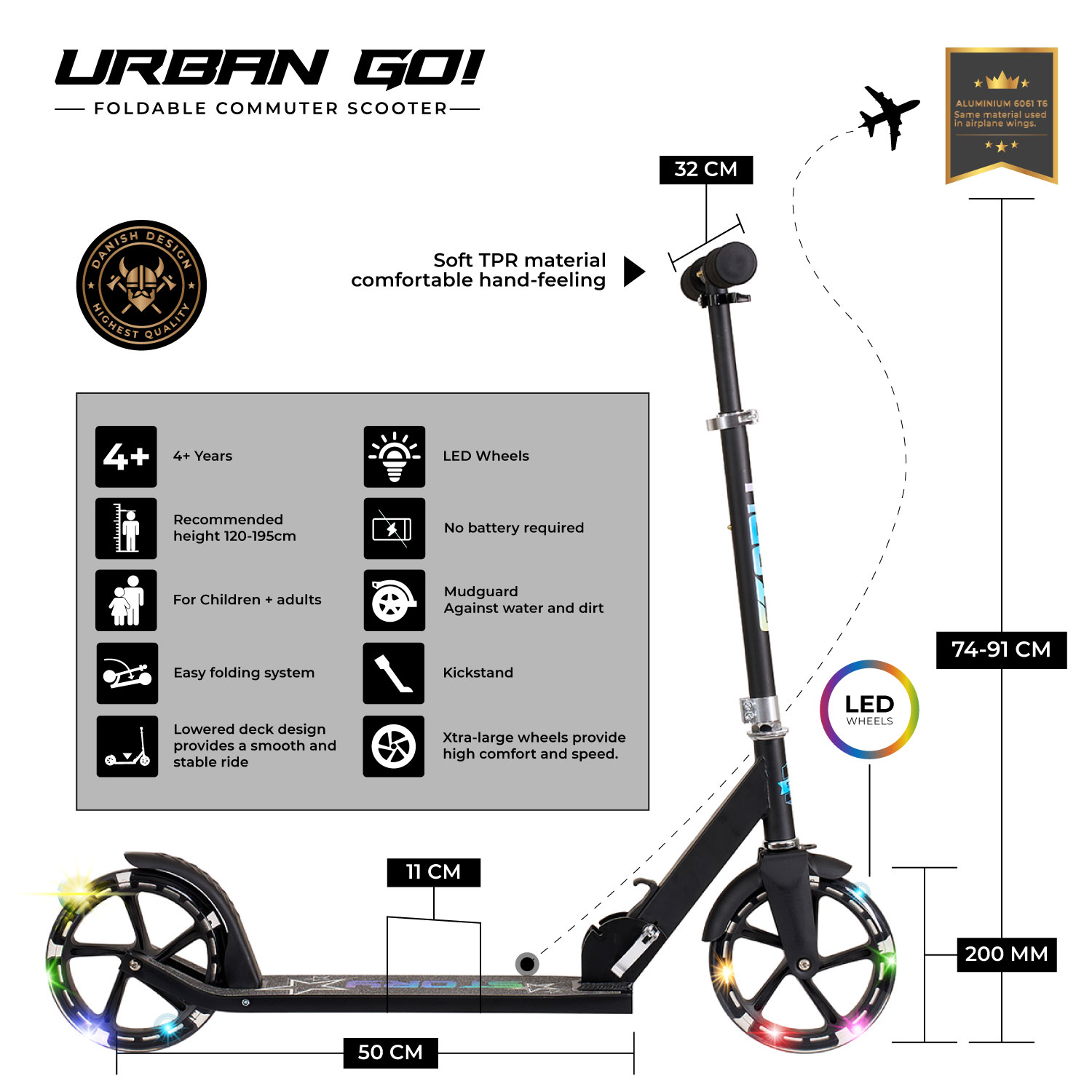 Story Urban GO! Scooter Commuter Pieghevole