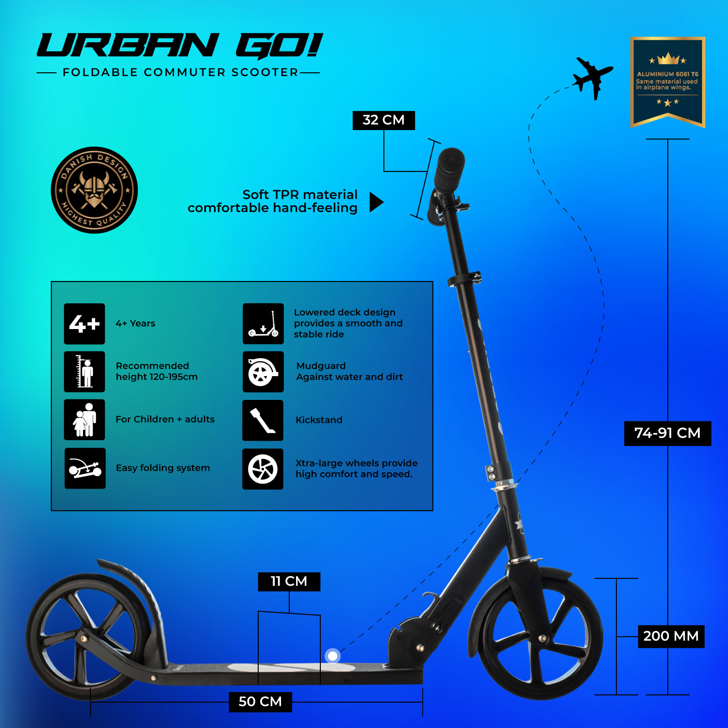 Story Urban GO! Scooter Commuter Pieghevole