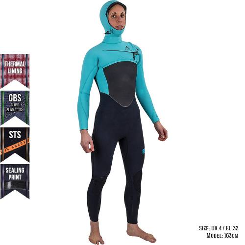 Annox Radical Wet Suit con Cappuccio per Donna 6/5/4