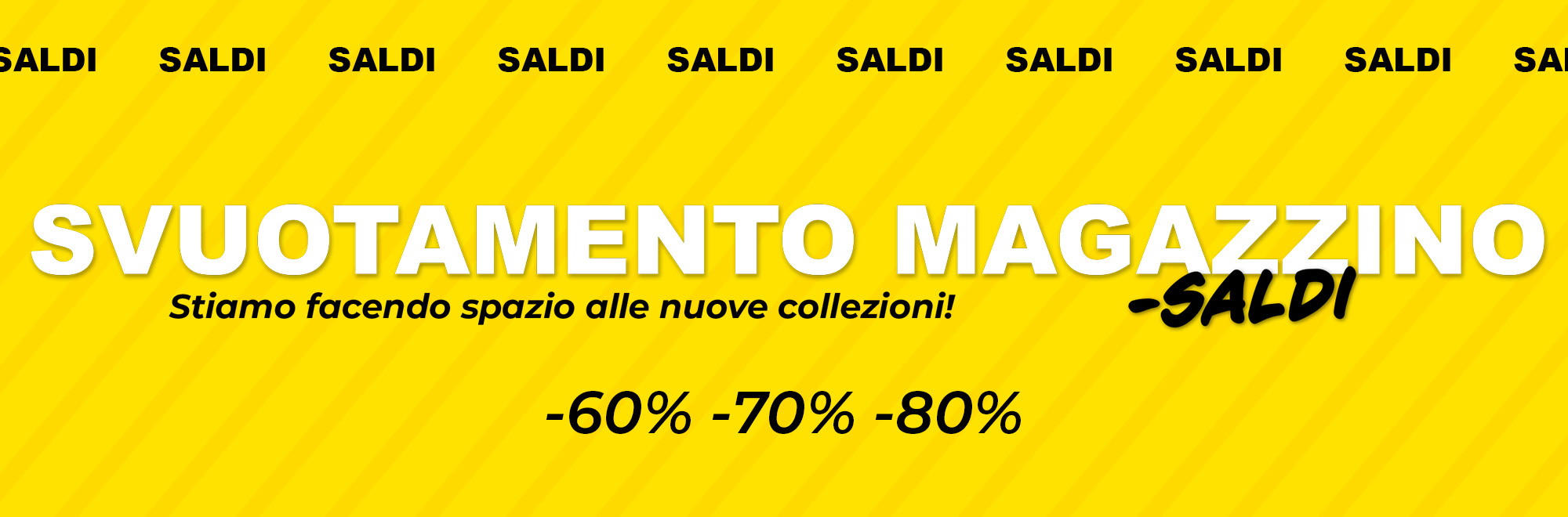 Vendita di svendita &ndash; facciamo spazio per nuovi prodotti. Risparmia fino all&rsquo;80%